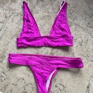 Neon purple bikini